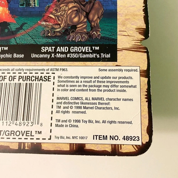 Vintage 1998 Marvels Most Wanted Spat and Grovel Xmen  Action Figure Toy Biz - Picture 10 of 16